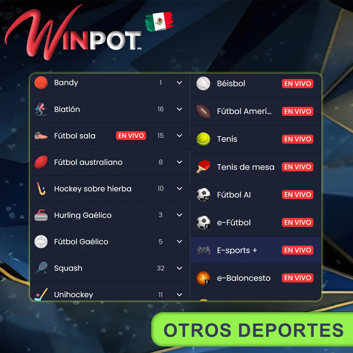 Apuestas de otros deportes