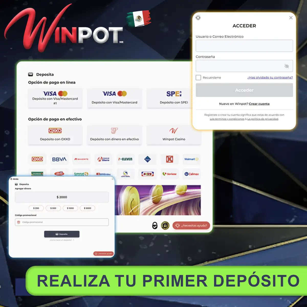 Realiza tu primer depósito