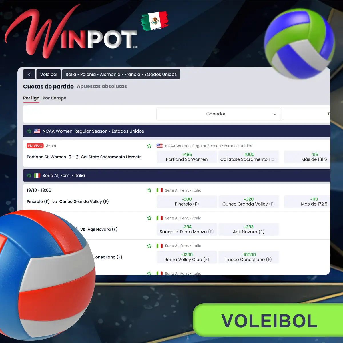 Apuestas de voleibol